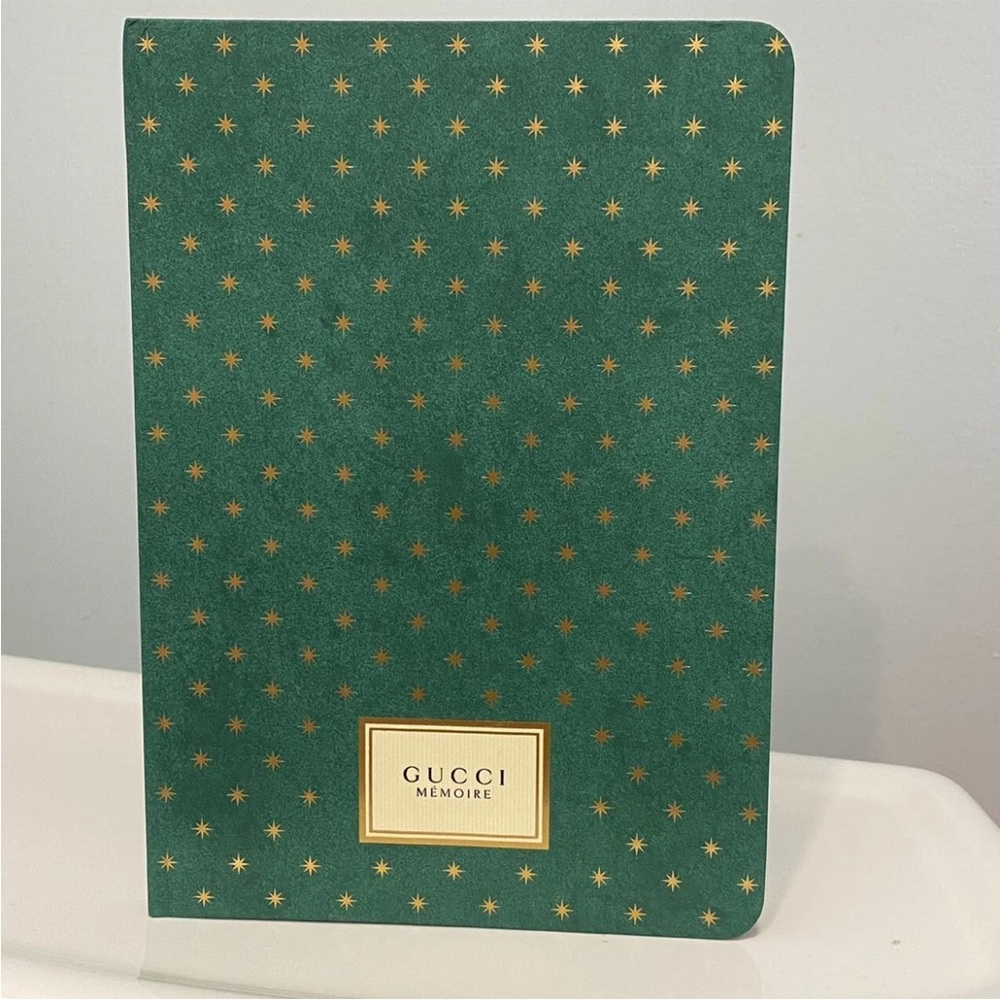NEW in Packaging Gucci Green and Gold Star Notebook/Journal